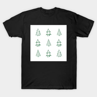 Christmas Trees Sketches T-Shirt